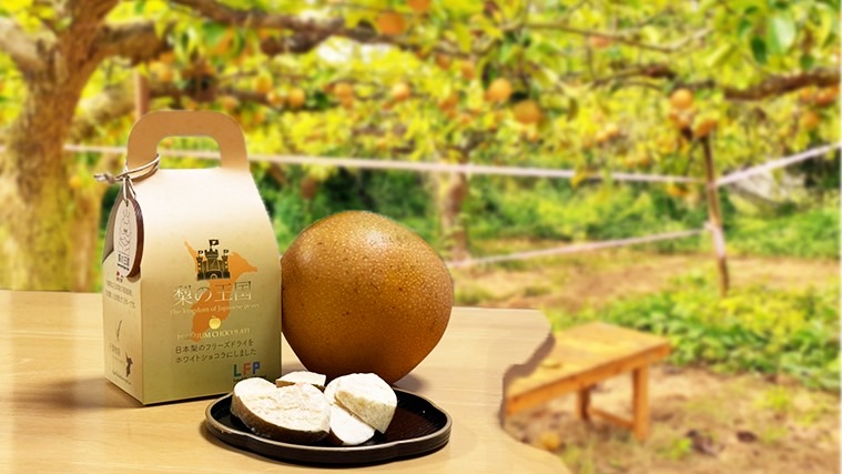 生産者、製造者、販売者の連携により、生み出された千葉県の「新たなご当地スイーツ」千葉県産初！！和梨のプレミアムショコラ『梨の王国』